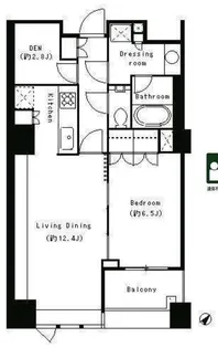 パークキューブ目黒タワー【6階】の間取り