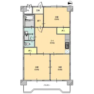 パールマンション【4階】の間取り