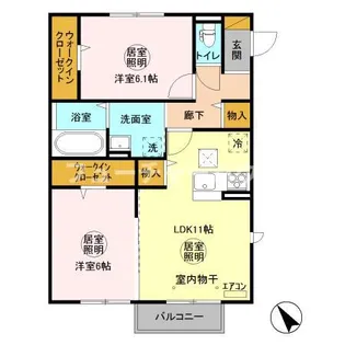 ボナール B【1階】の間取り