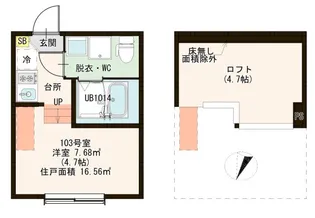 テラス西瑞江【1階】の間取り