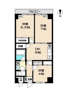 カーサ中野本町【7階】の間取り