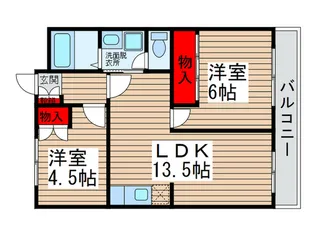リベイラ北松戸【5階】の間取り