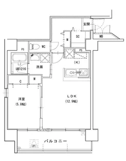 SUN FOREST 鹿田【4階】の間取り