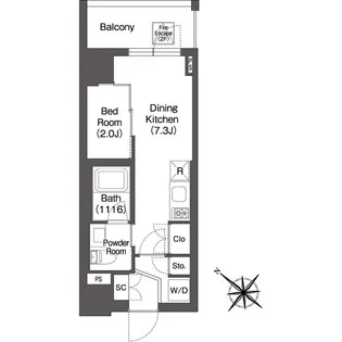 ORSUS赤羽イースト【4階】の間取り