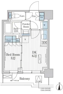 パークアクシス東陽町レジデンス【3階】の間取り