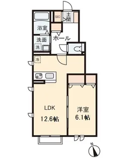 パックスヴィータ【1階】の間取り