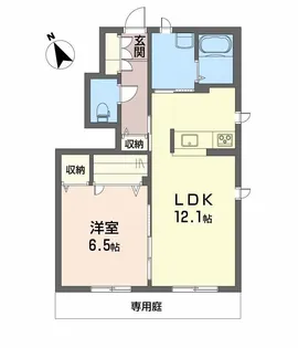 R.リヴェール A棟【1階】の間取り