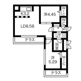 Eclat une maison麻生【1階】の間取り