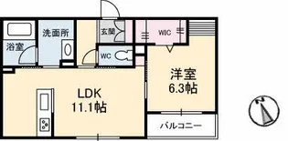 シャーメゾン福富西【2階】の間取り