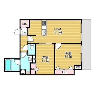 Parc de Vert Esaka【9階】の間取り