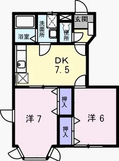 ドミ-ルウィステリアI【1階】の間取り