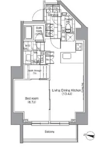 パークハビオ恵比寿【8階】の間取り