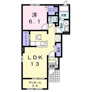 ポラリス・K2 C【1階】の間取り