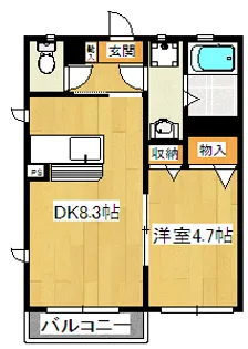 ドミールK【2階】の間取り