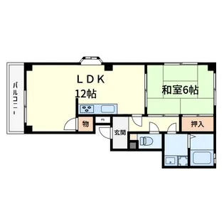 ハイバレーマンション【1階】の間取り