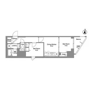 Daffitto錦糸町【6階】の間取り