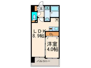 シャローム天神北【7階】の間取り