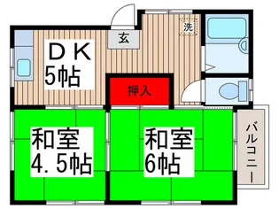 藤代コ-ポ【2階】の間取り