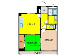 シャトーラベニヤ宮川【1階】の間取り