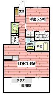アンジュール【1階】の間取り