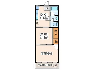 格子屋マンション【4階】の間取り