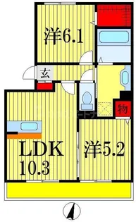 サリジエC棟【3階】の間取り