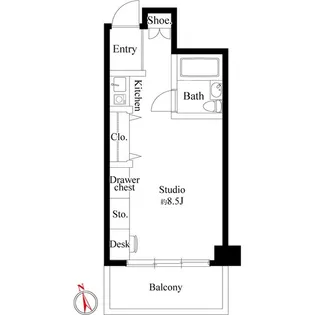 クレセントコート川崎【3階】の間取り