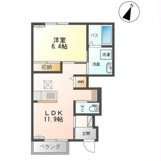 グランドゥ【1階】の間取り