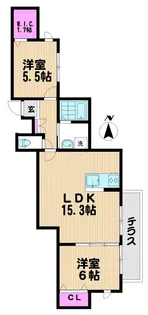 【へーベルメゾン】ベルパーク常盤【1階】の間取り