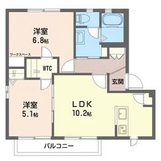 サンライズ村田 C【1階】の間取り