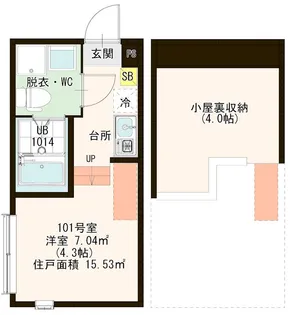 ヒロッズ竹ノ塚【1階】の間取り