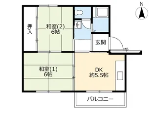 UR千草台【4階】の間取り
