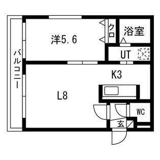 エルクリエイト月寒中央【2階】の間取り