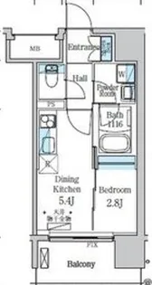 デュオフラッツ仙台木町通リネア【13階】の間取り