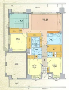 テイスティーリッツ長岡川崎【2階】の間取り