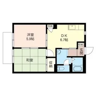 グランメール【1階】の間取り