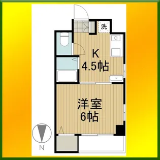 ハイツベルスプリング【4階】の間取り