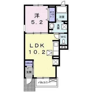 サウス天拝【1階】の間取り