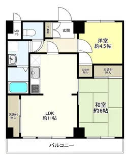 ワコー第2蕨マンション【4階】の間取り