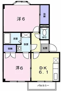 コリーヌシャンブル【1階】の間取り