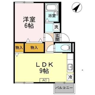 シャルムマスダI A棟【1階】の間取り