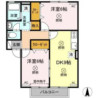 ベルデュール A棟【2階】の間取り
