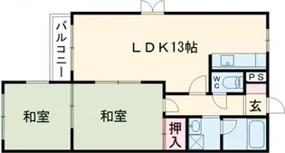 グリーンフィールド平城山【2階】の間取り