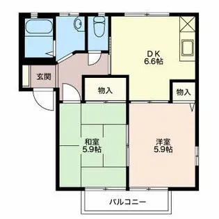 ファミールK-1【2階】の間取り