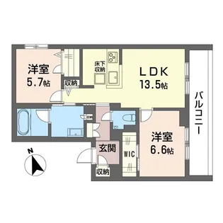 セントリビエ湘南台【1階】の間取り