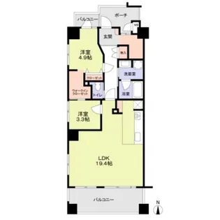 マイキャッスル青砥ロイヤルステージ【10階】の間取り