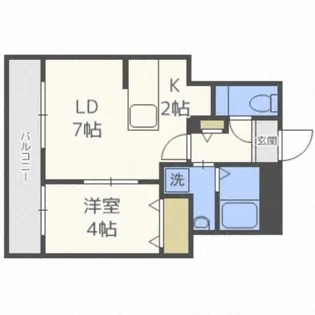 リヒトラーレ菊水【5階】の間取り