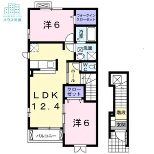 ウィング メゾンB【2階】の間取り