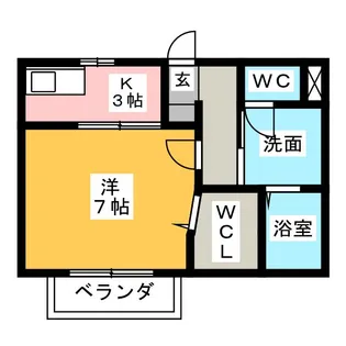 ジュネスノーダン【1階】の間取り