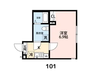 ベステージ貝塚【1階】の間取り